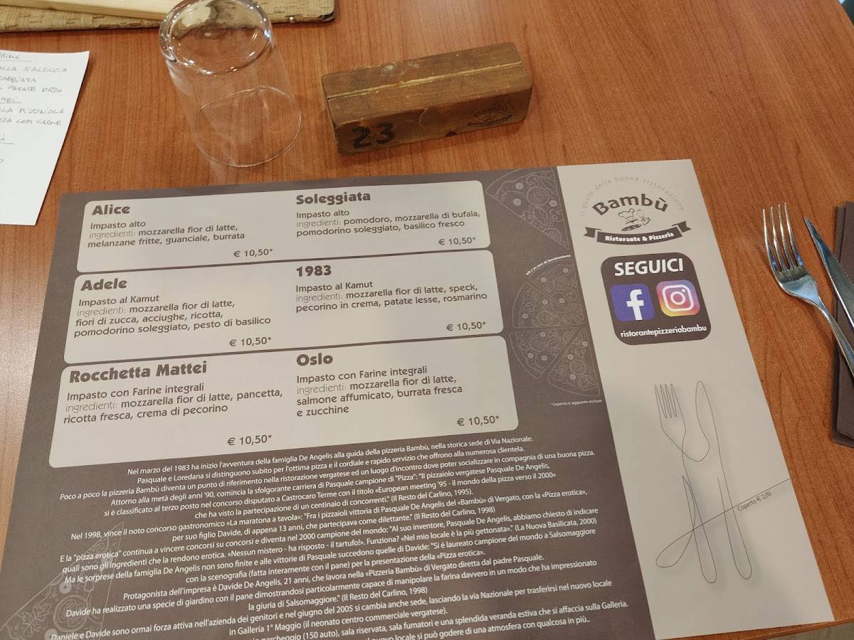 Menu di Bambu' 
