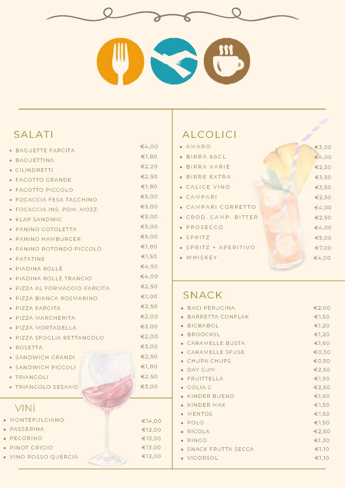 Menu di Bar Chianelli 