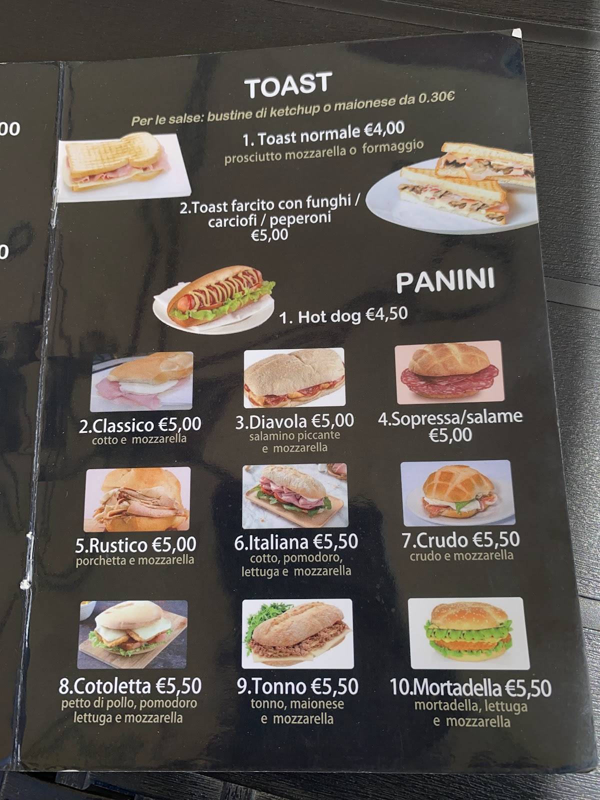Menu di Bar Falcone 