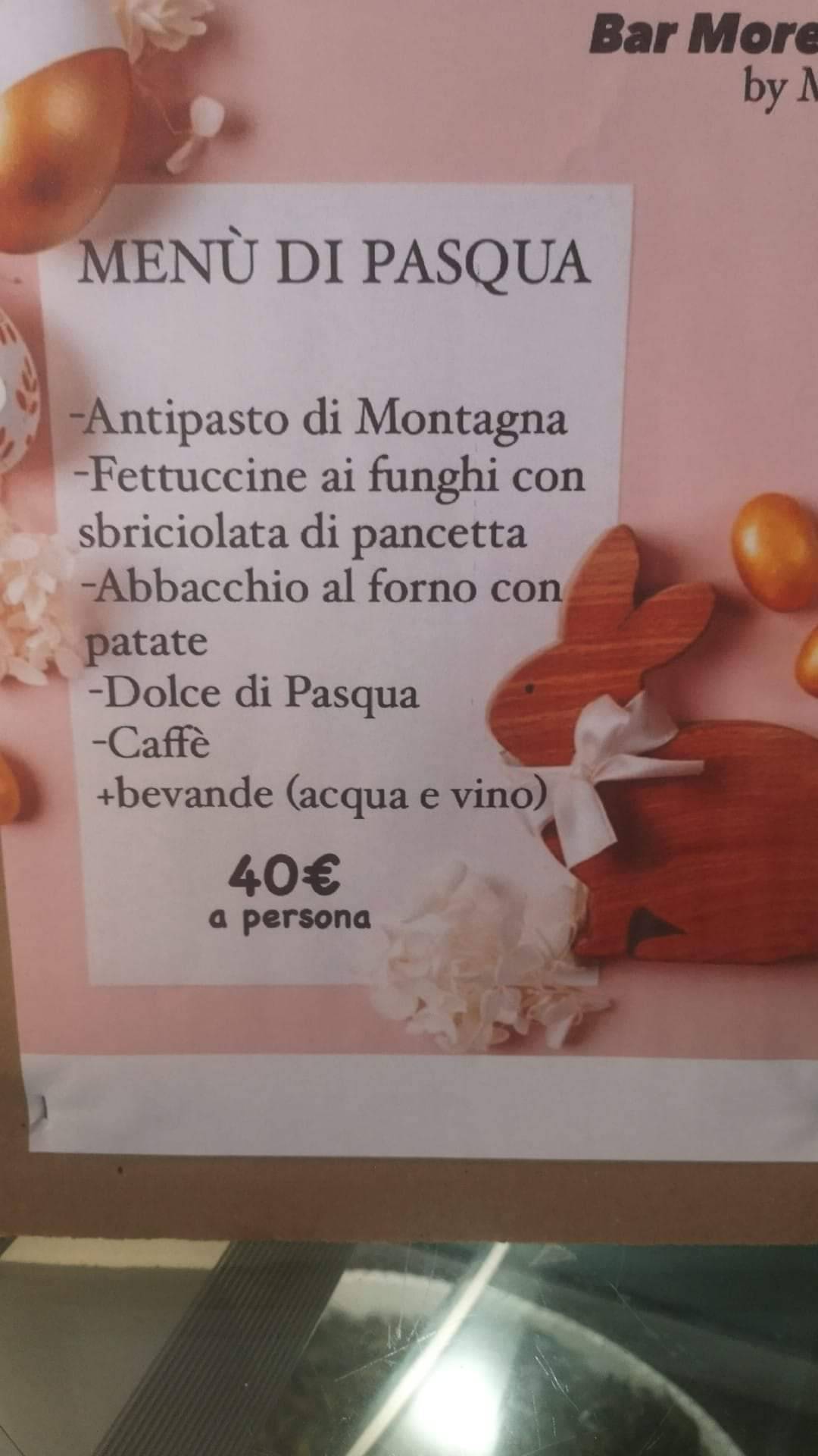 Menu di Bar Moreno 