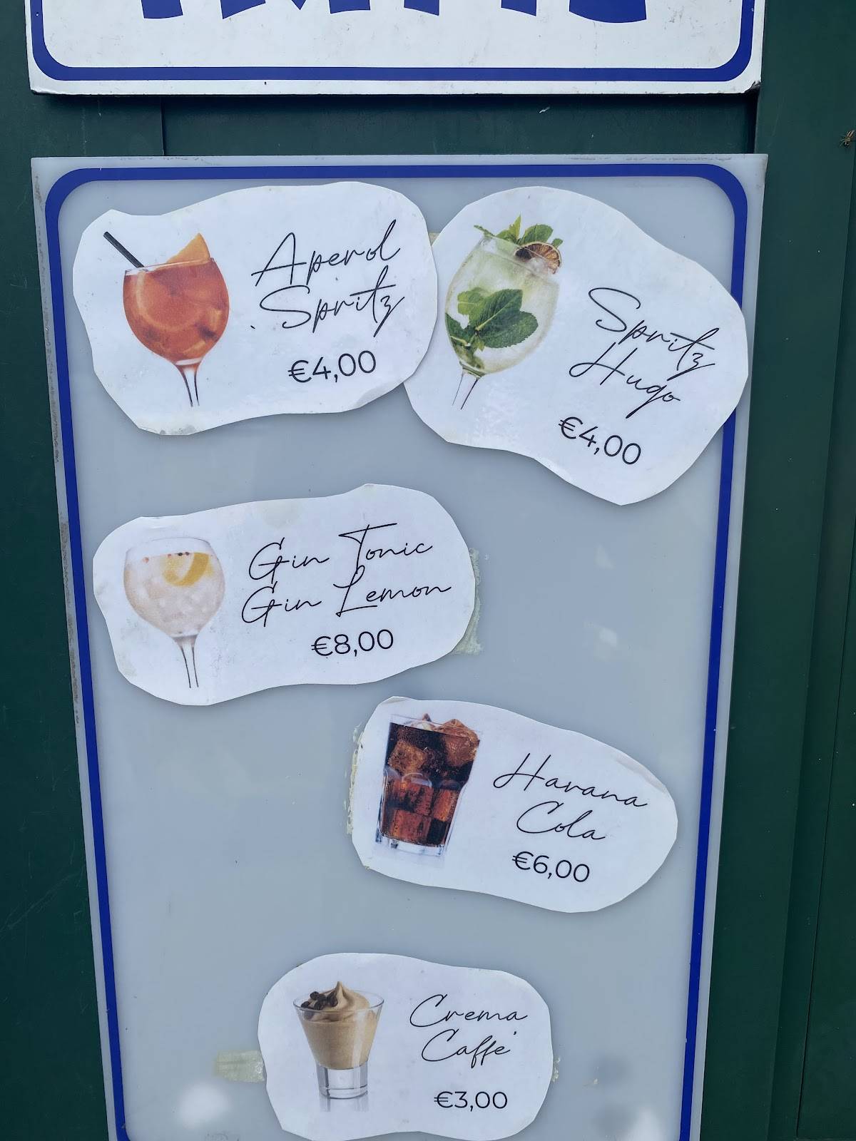 Menu di Bar Porto Bergamini 