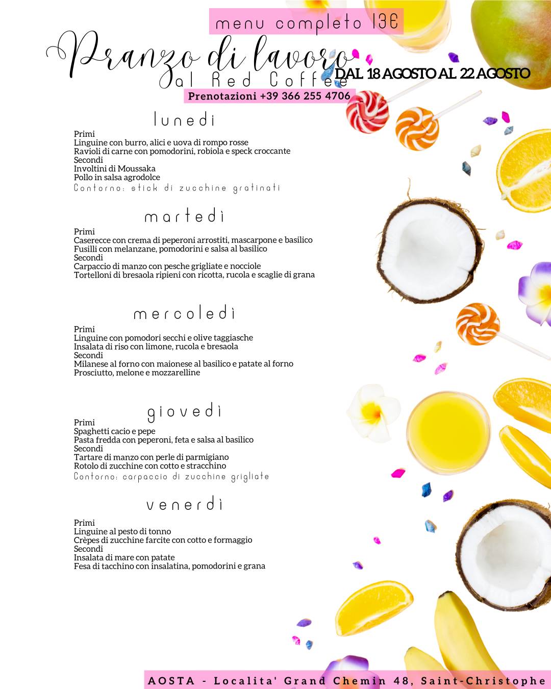Menu di Bar Red Coffee 