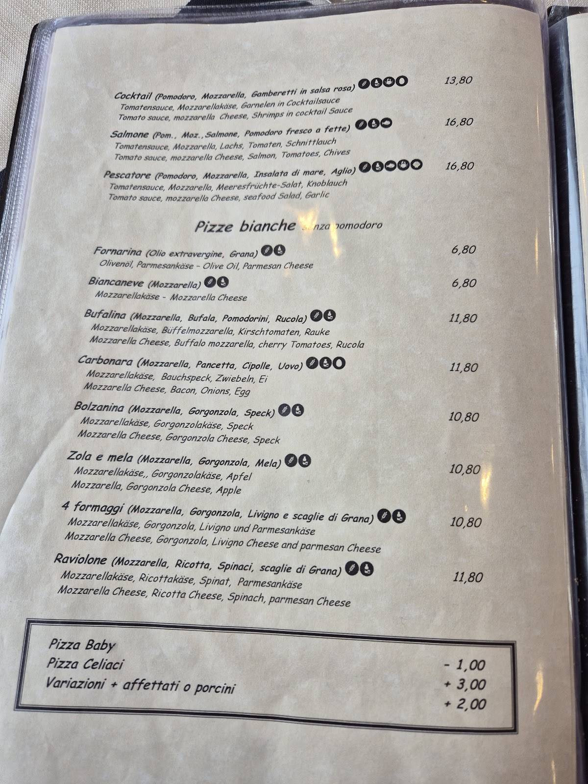 Menu di Cànoa 