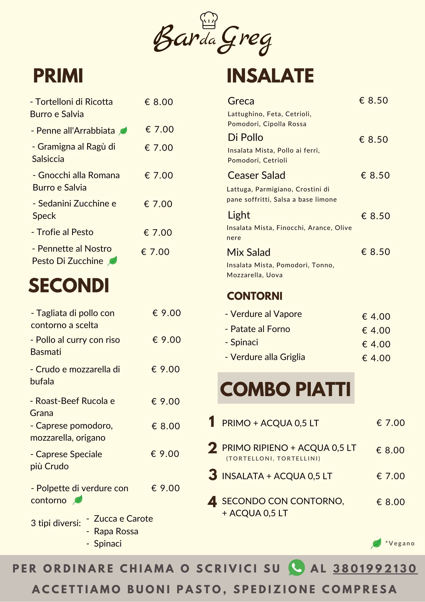 Menu di Bar Demba 