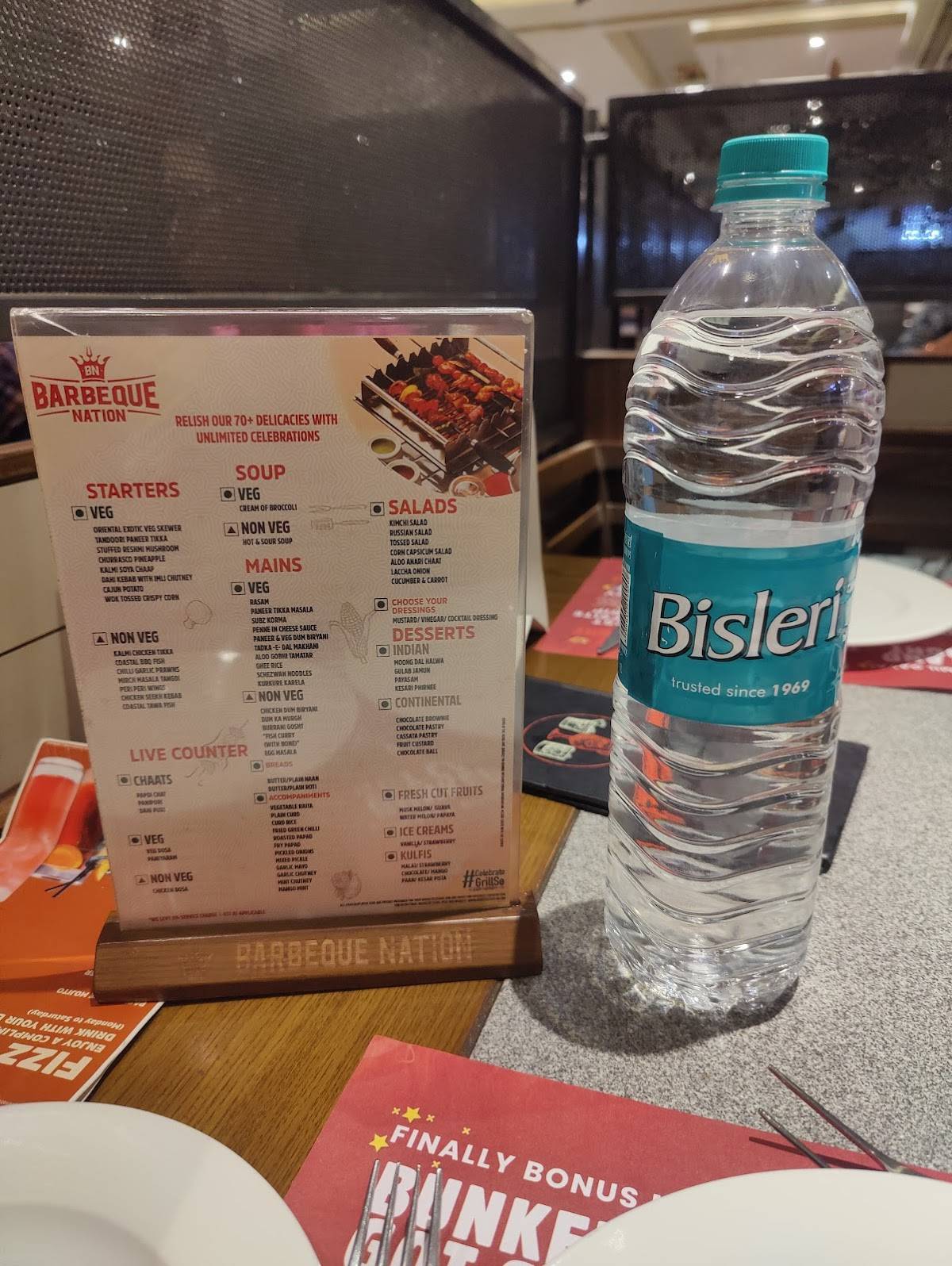 Barbeque Nation - Madurai - Milan'em Mall menu