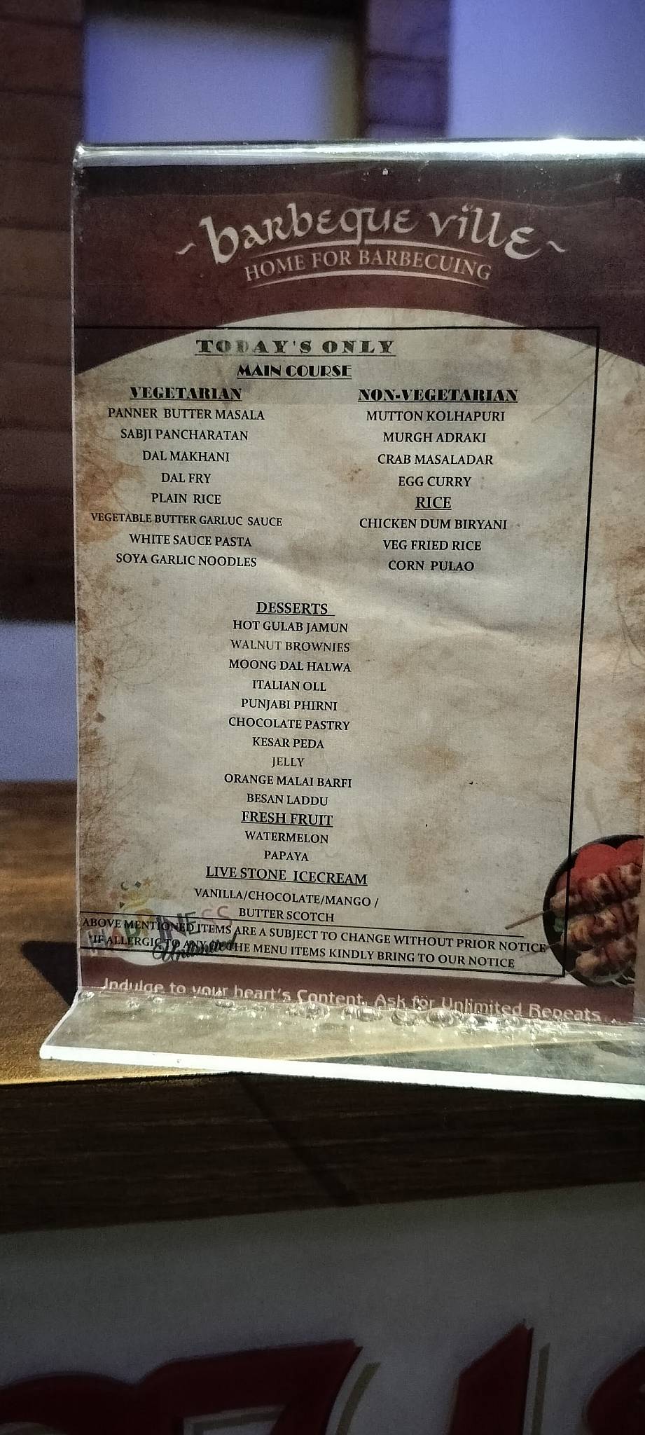 Barbeque Ville - Wakad menu