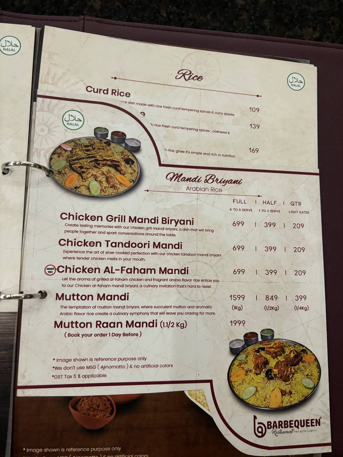 Barbequeen Restaurant(Gugai) menu