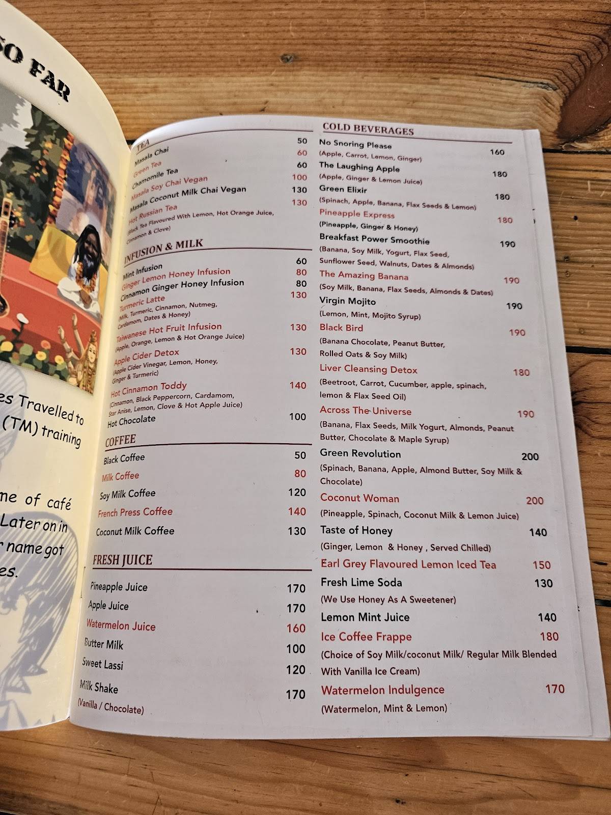 Beatles Cafe (cafe delmar) menu