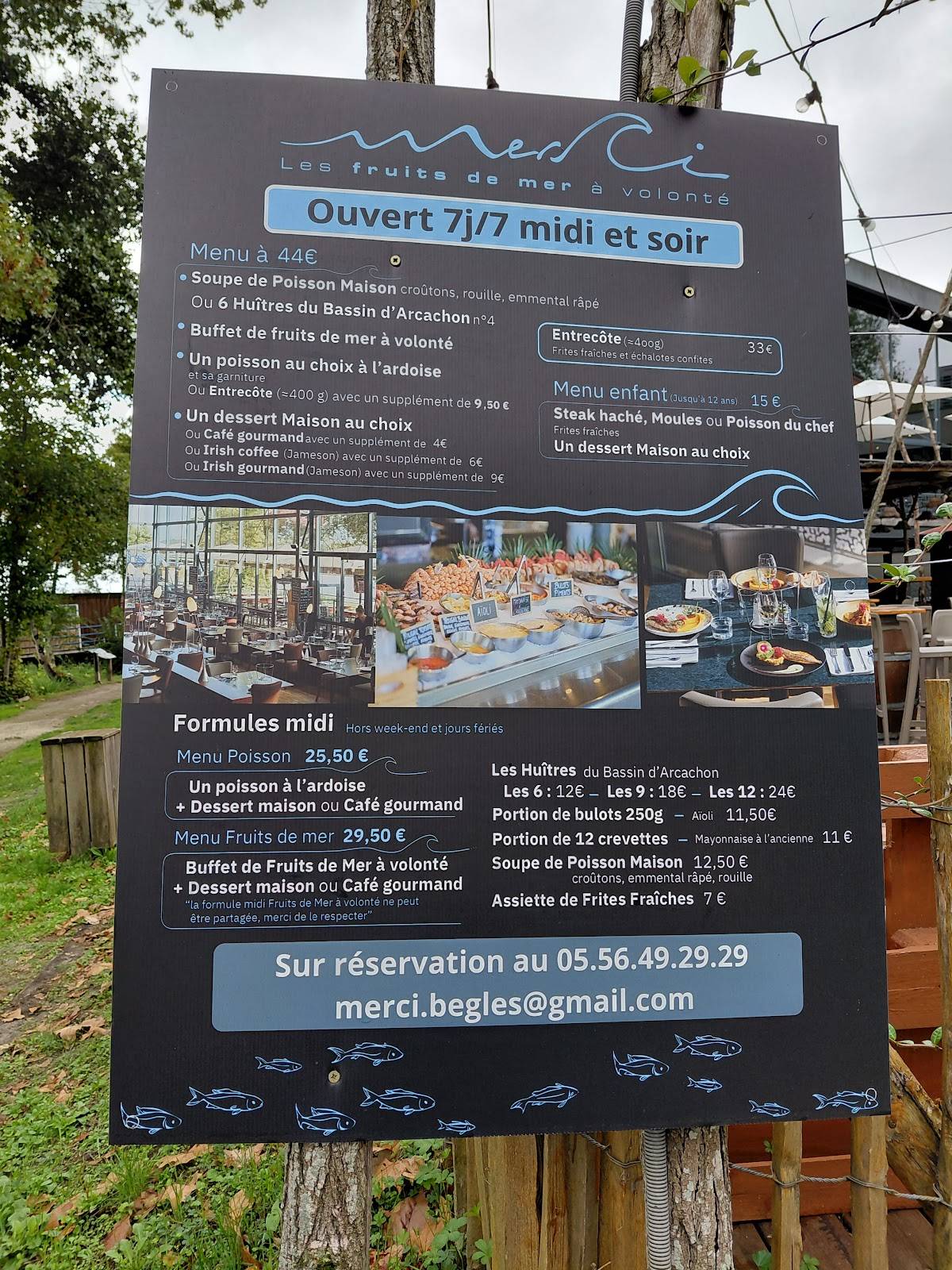 Menu de Merci Bègles