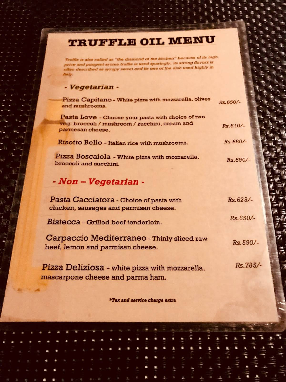 Bella Ciao menu