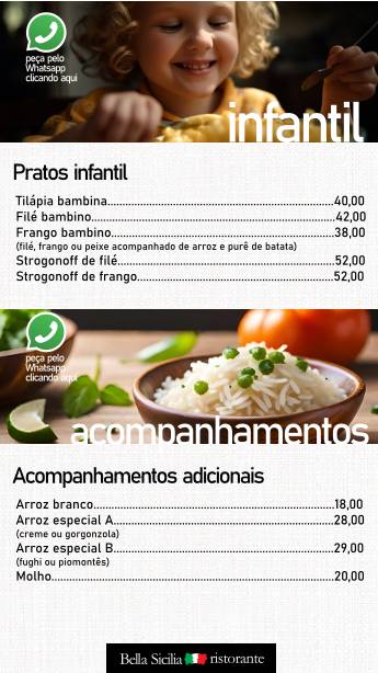Bella Sicilia Ristorante cardápio