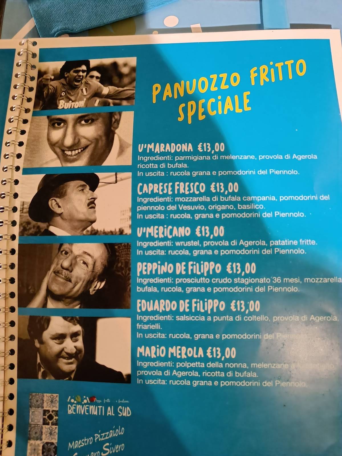 Menu di Benvenuti Al Sud 