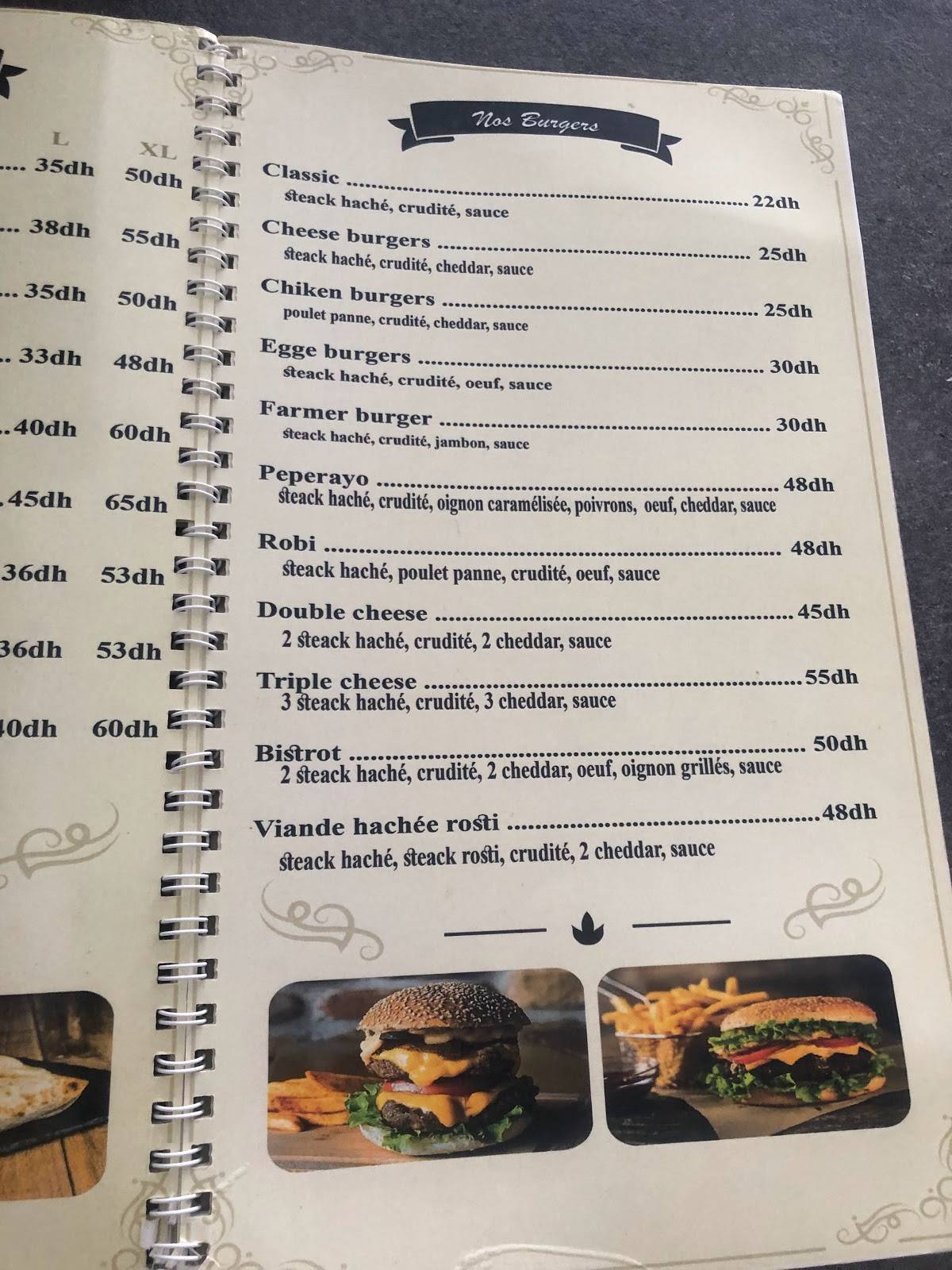 Menu de Arizona