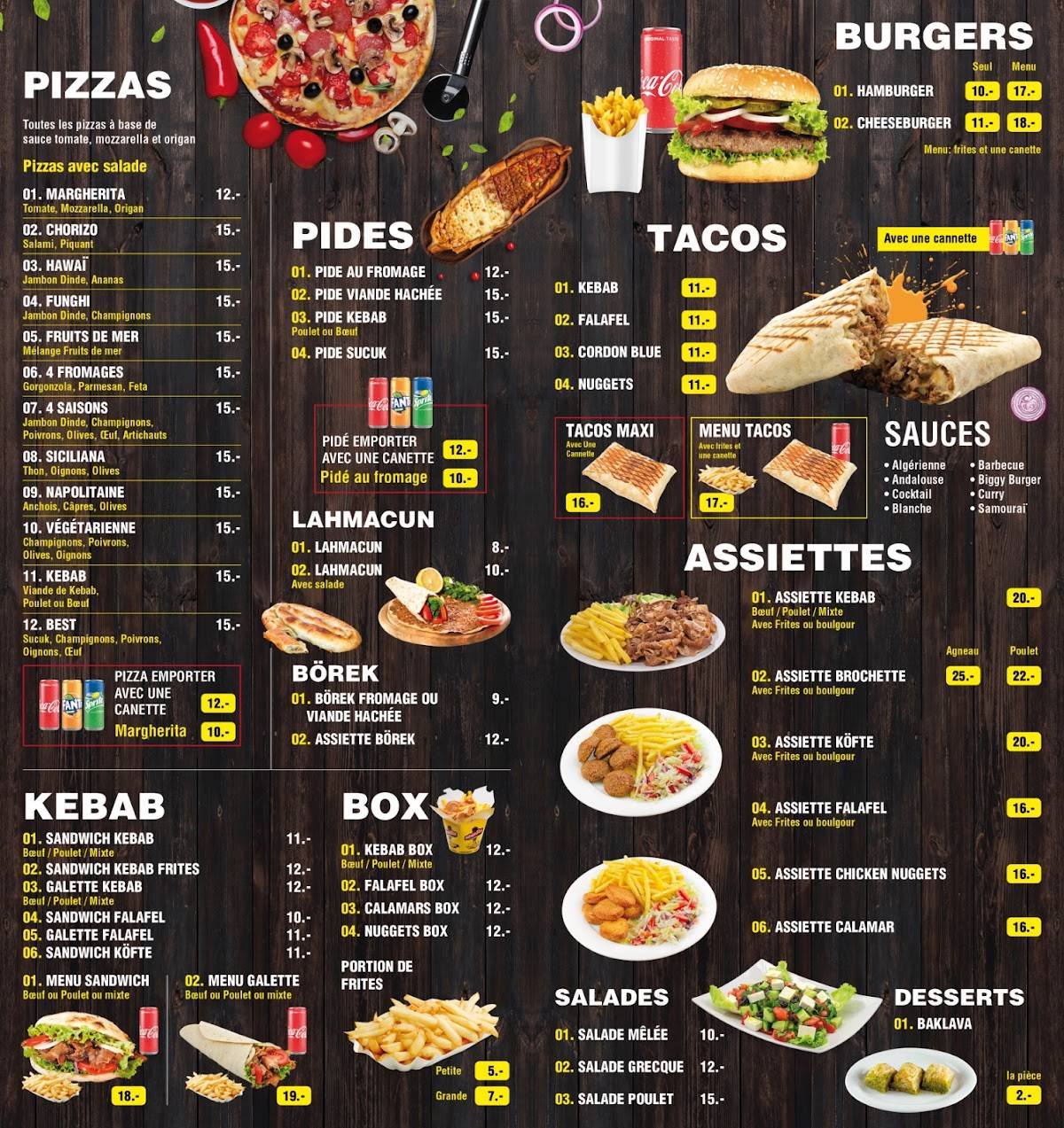 Menu di Best Pizza & Kebab Tacos 