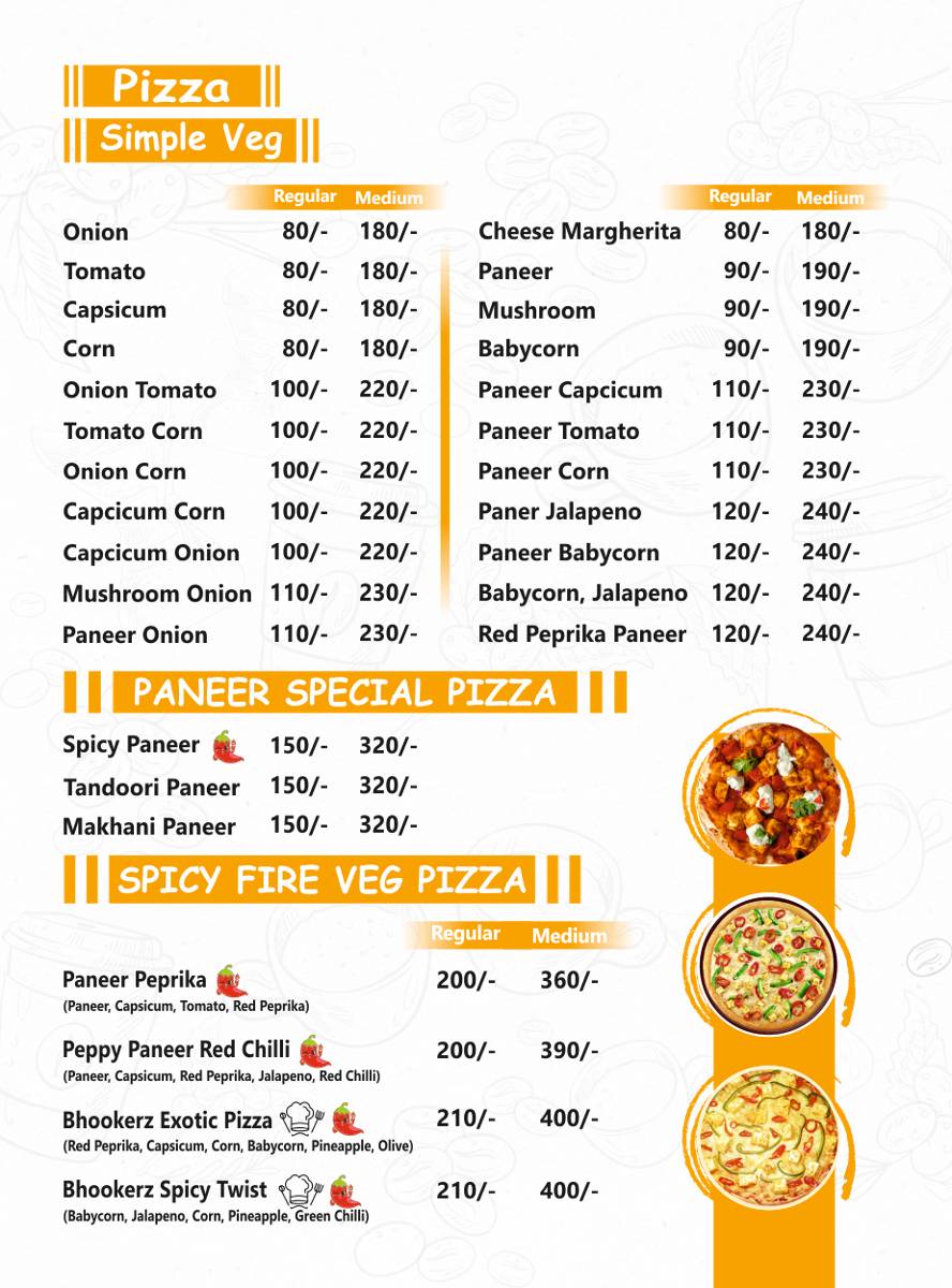 Bhookerz Kitchen & Cafe menu