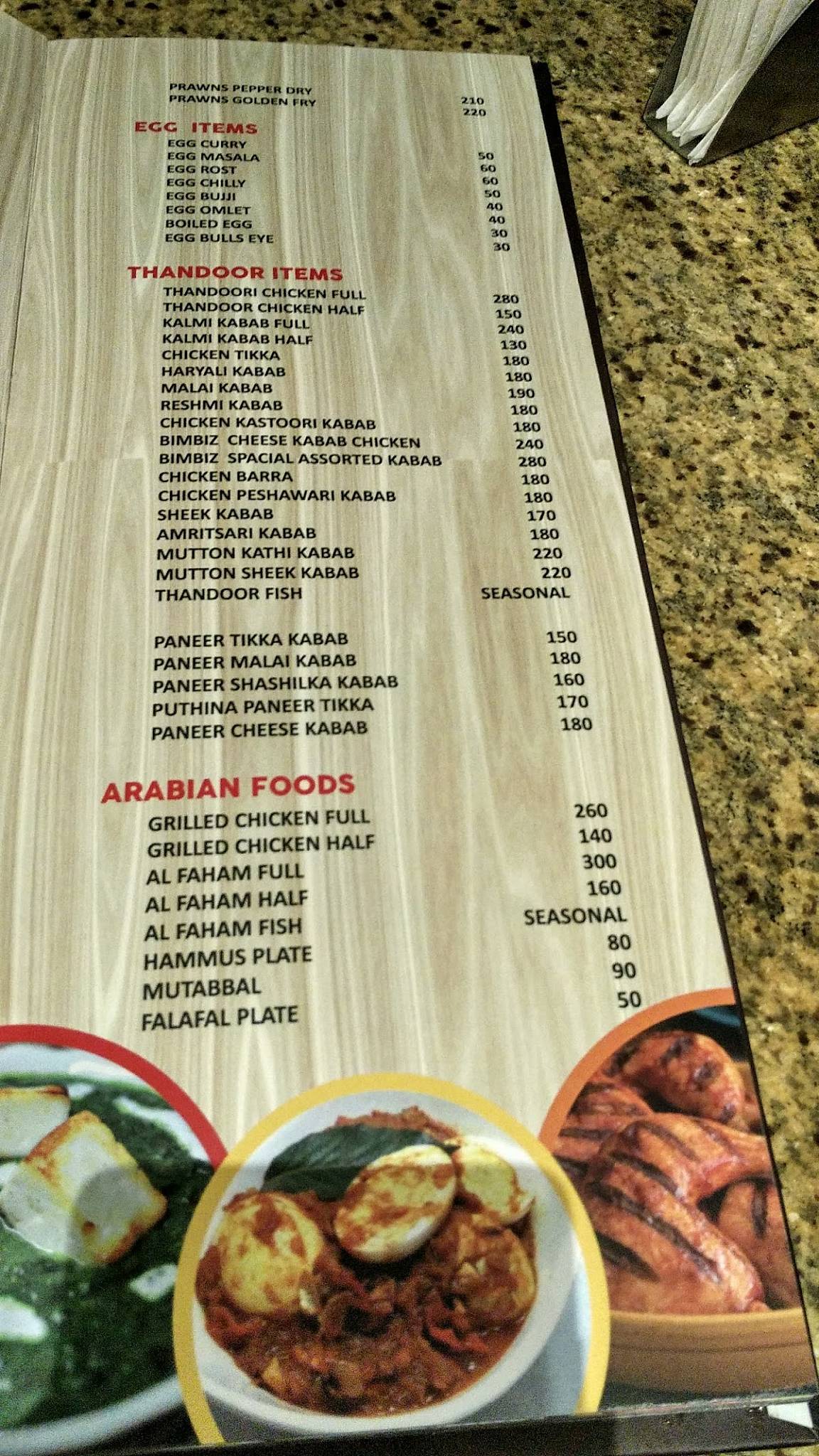 Bim Biz Resto Cafe menu