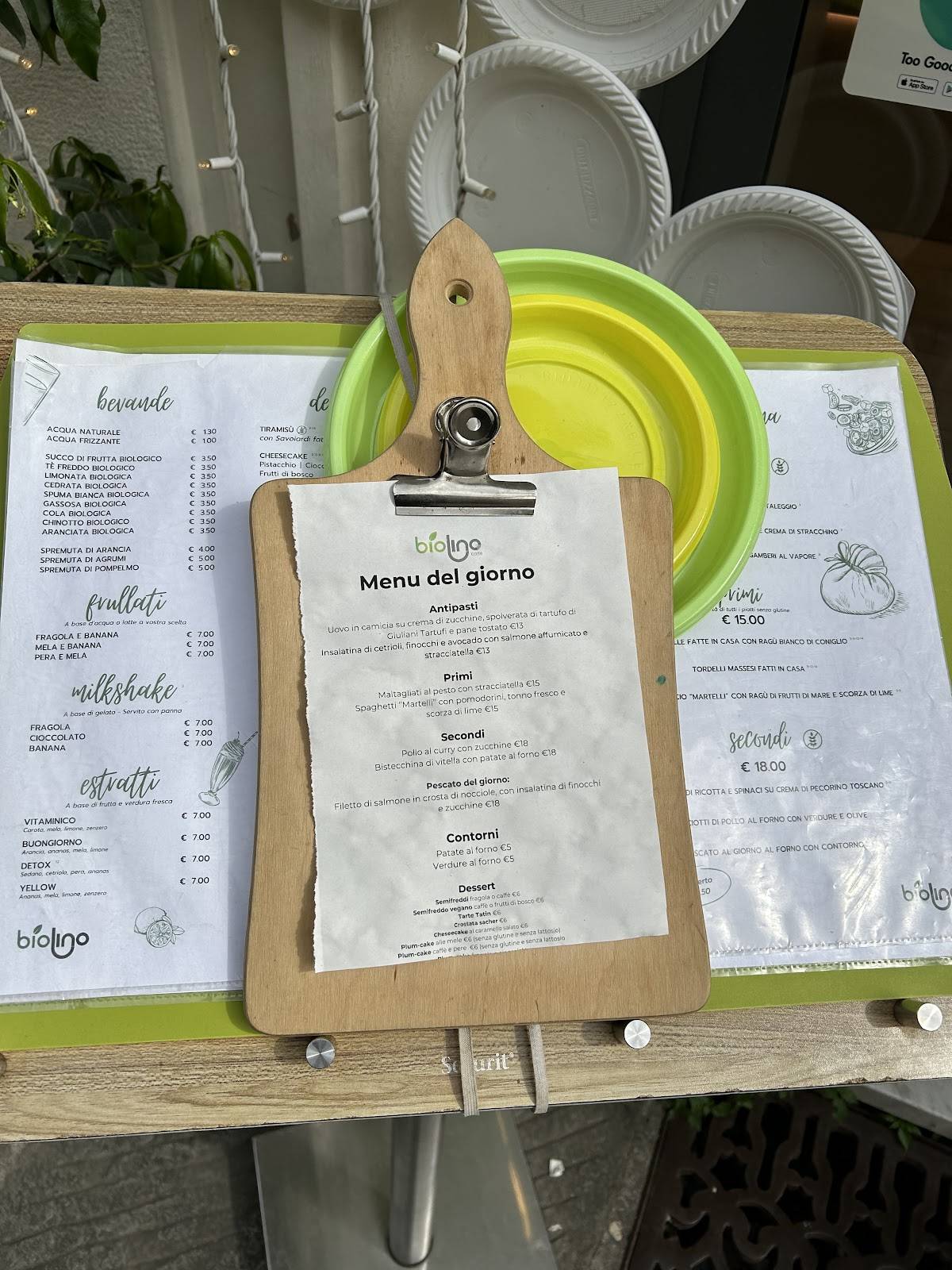 Menu di Bio Lino Caffè 