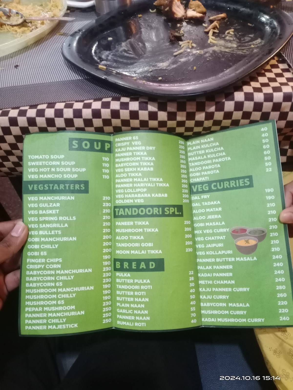 Biryanis & Barbecues FOOD RESTAURANT AND BANQUET HALL menu
