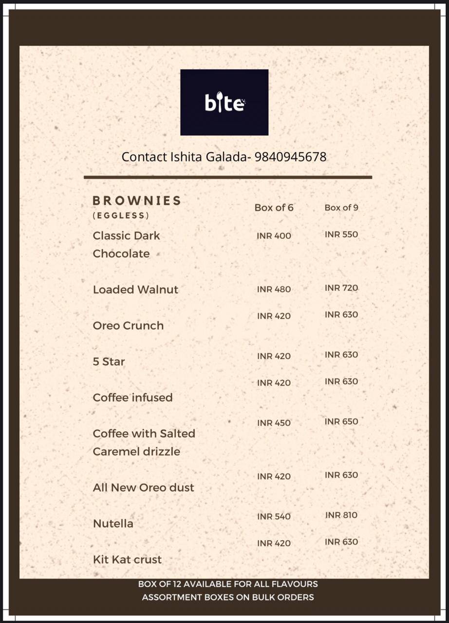Bite menu