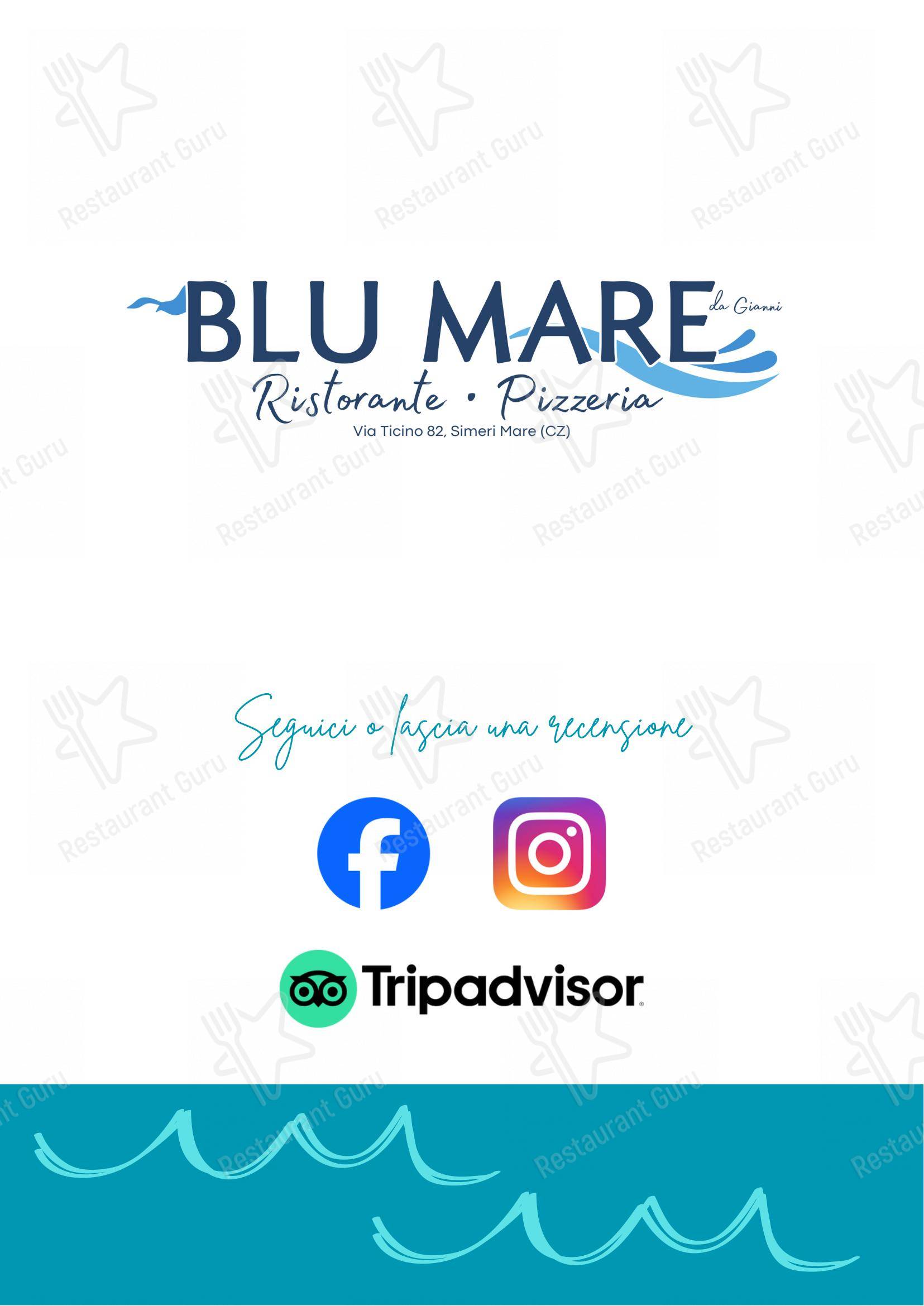 Menu per Blu Mare - Ristorante Pizzeria ristorante