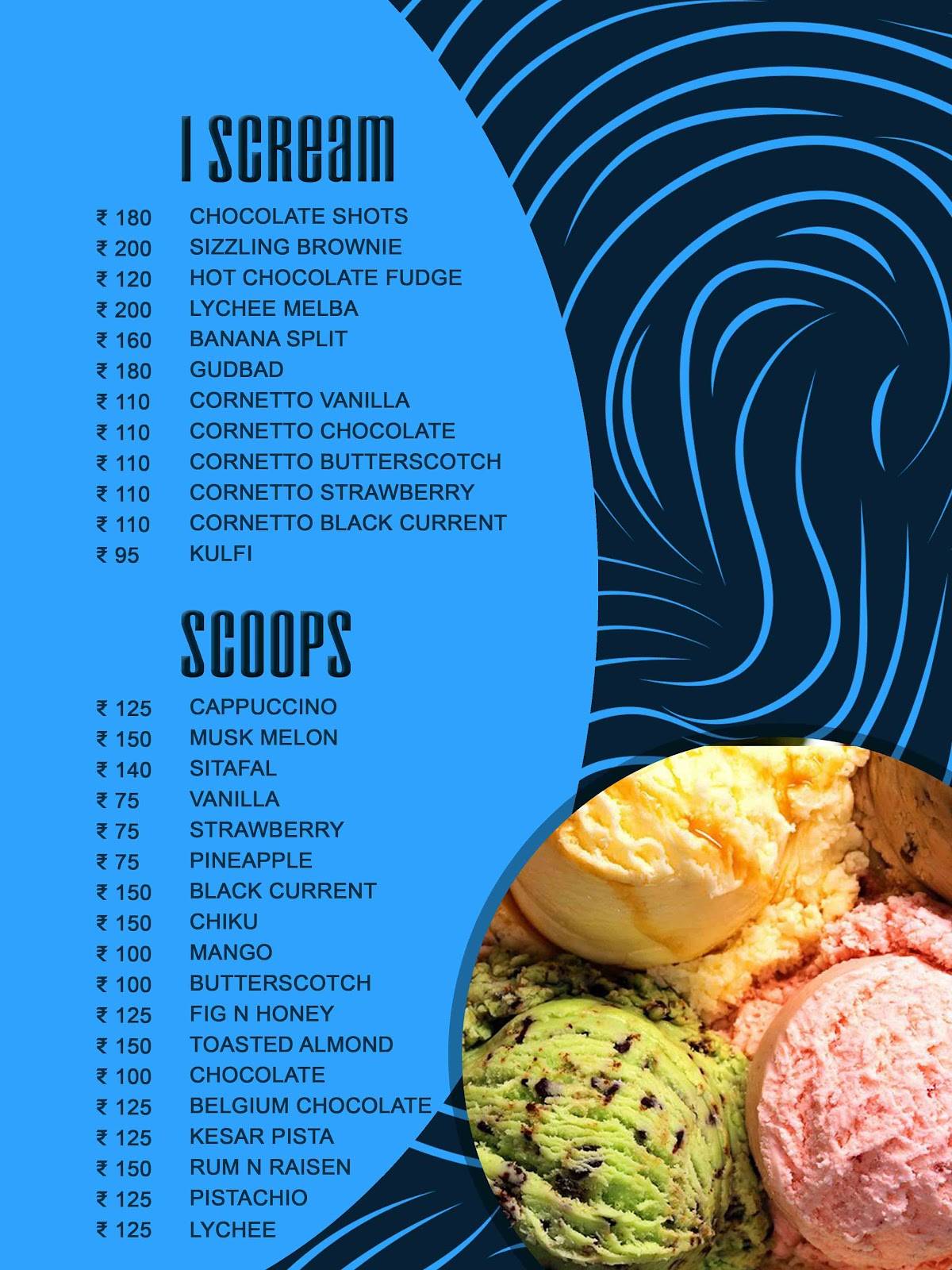 Blue Mist (Malligi) menu