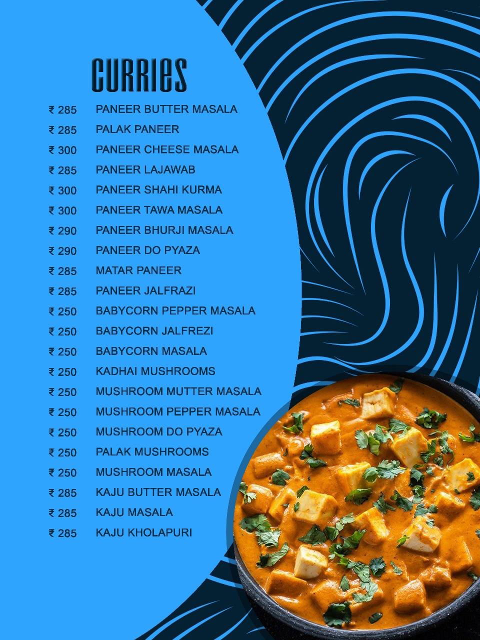 Blue Mist (Malligi) menu