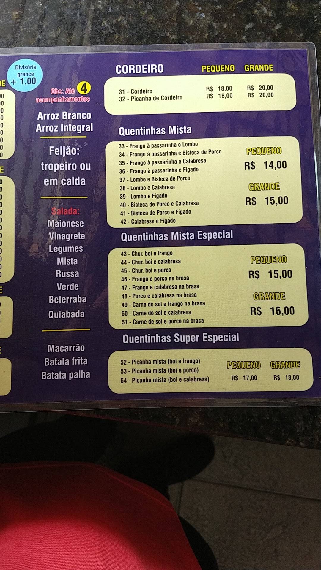 Boa Praça Maringá cardápio