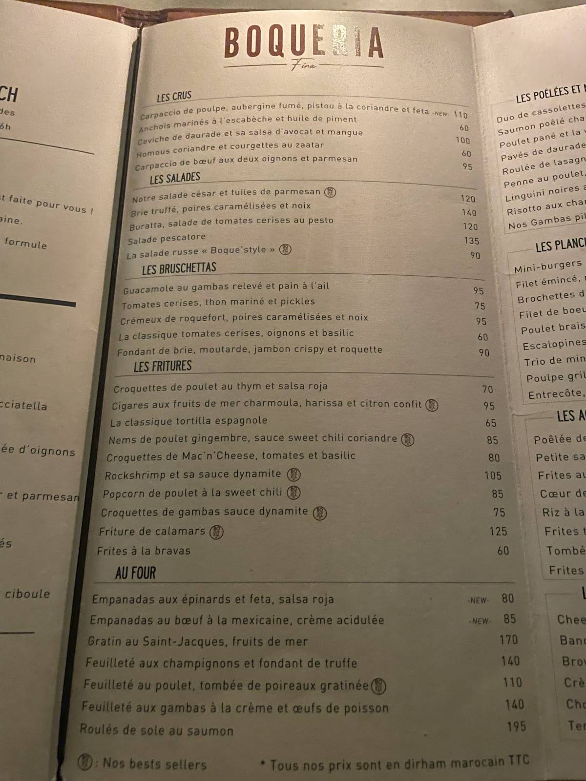 Menu de Boquería Fina
