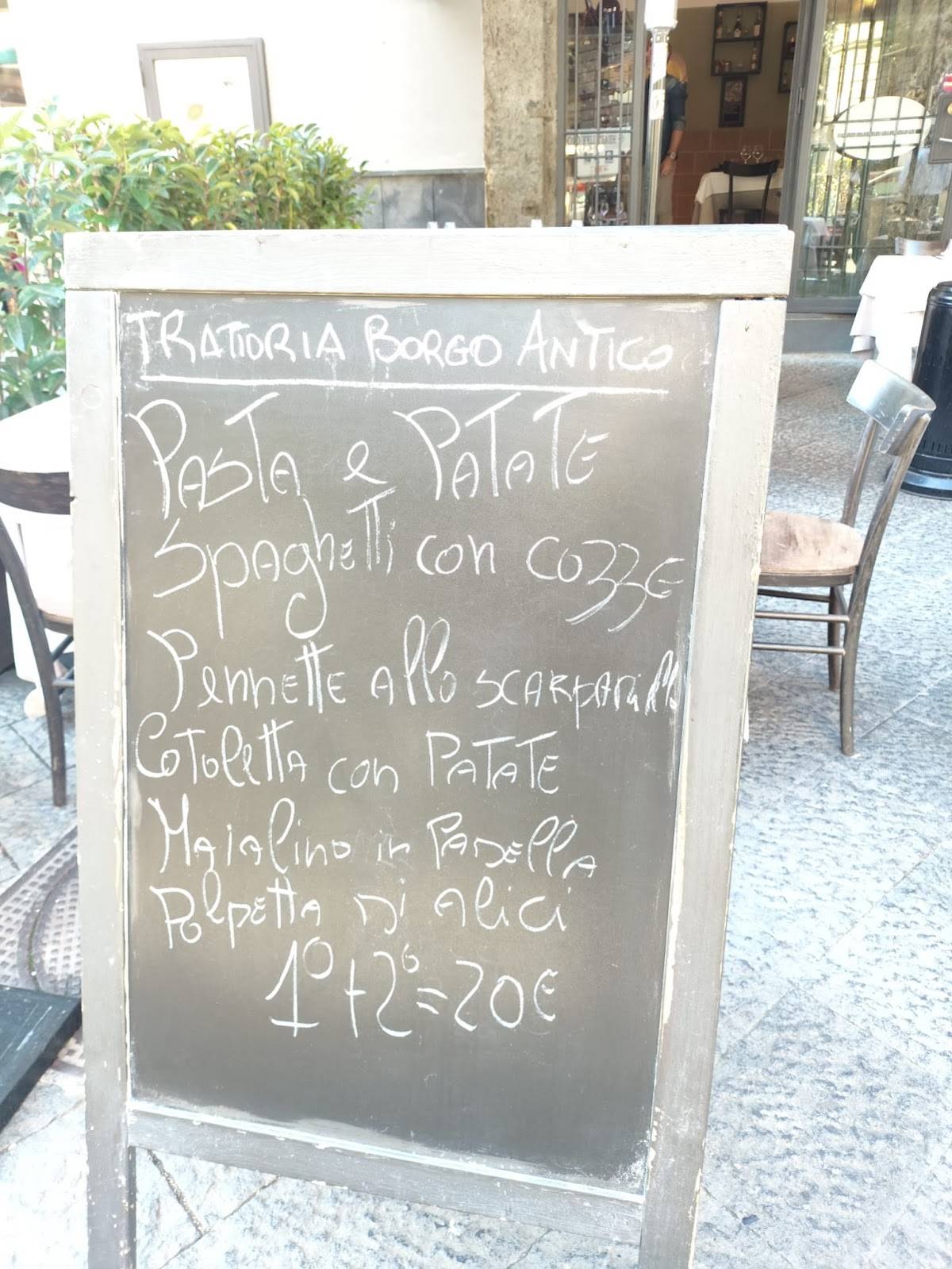 Menu di Borgo Antico 