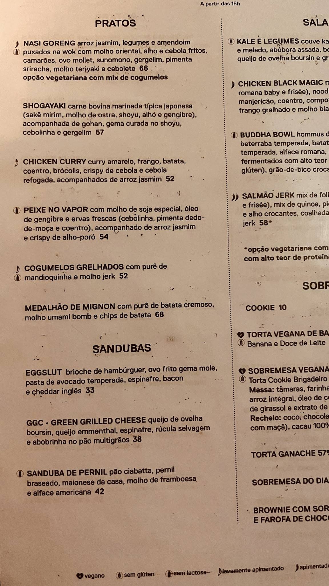 Botanikafé Pinheiros cardápio