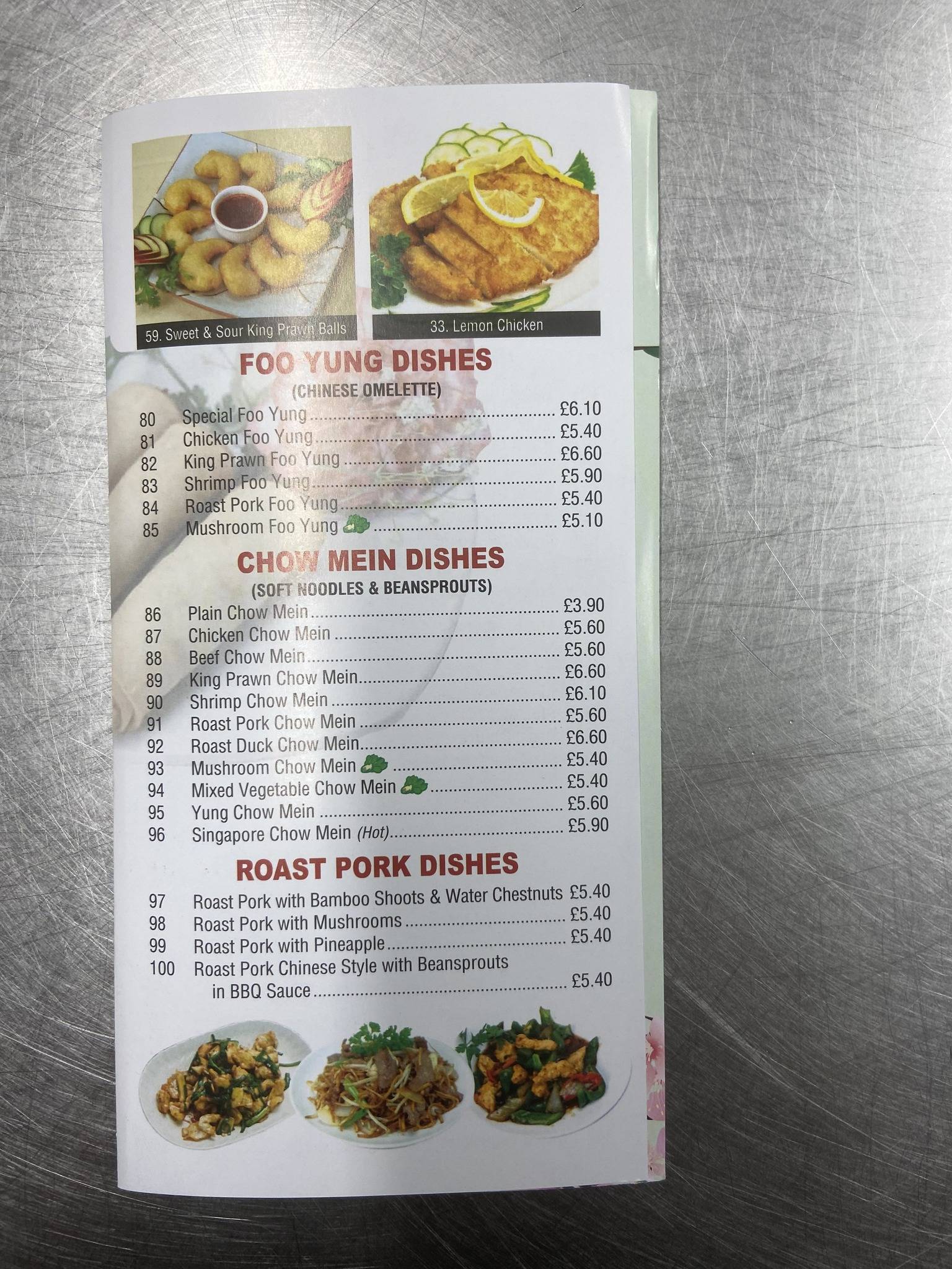 Menu at Boultham Park Chinese Takeaway fast food, Lincoln