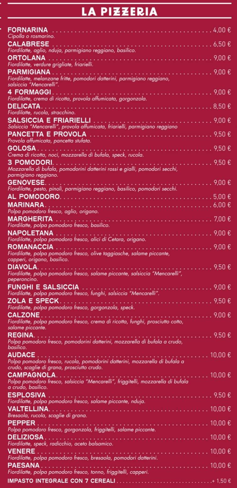 Menu di Bowling Charlie Pub 