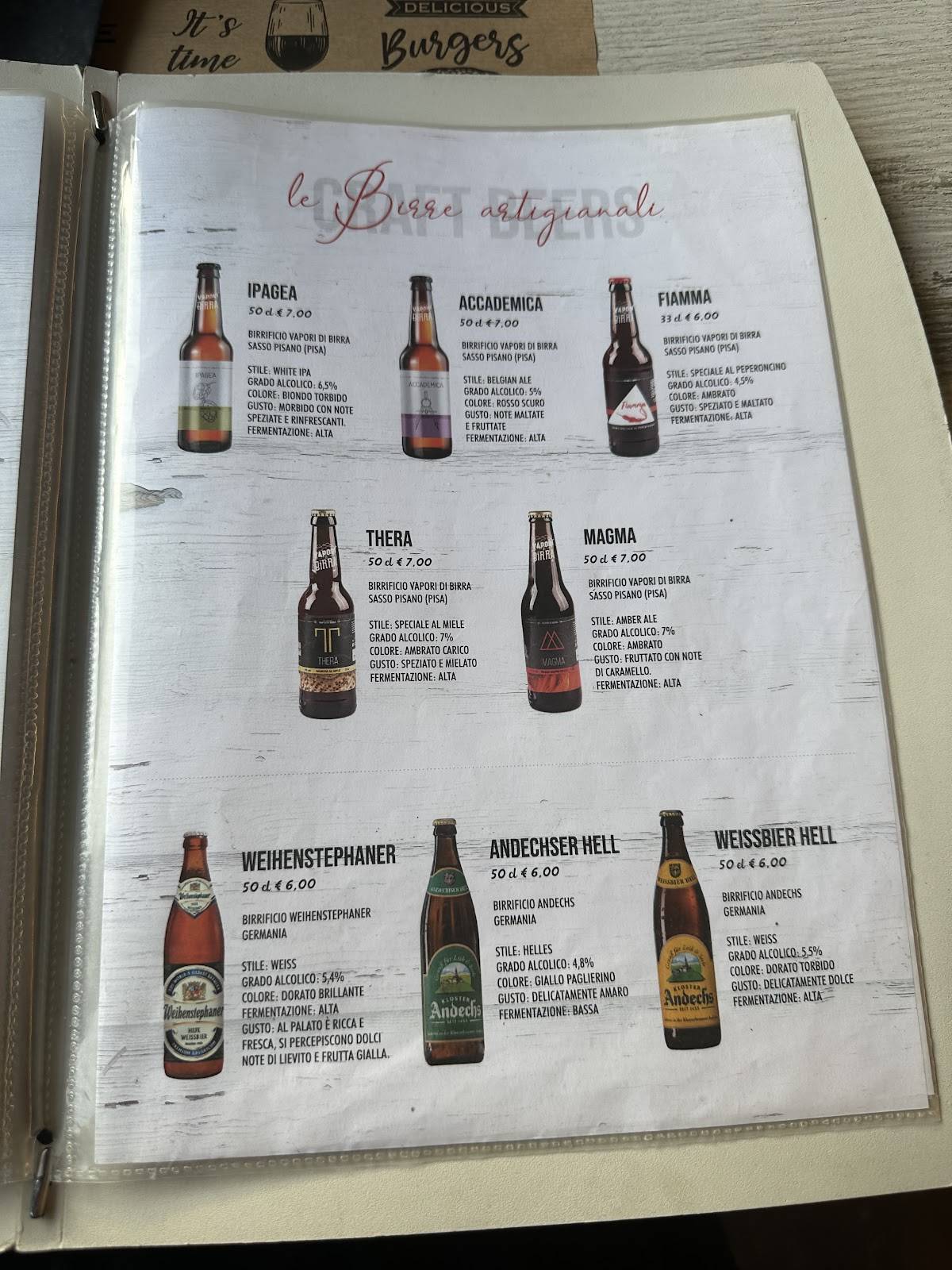 Menu di Braceria Ristorante Il Barracuda 