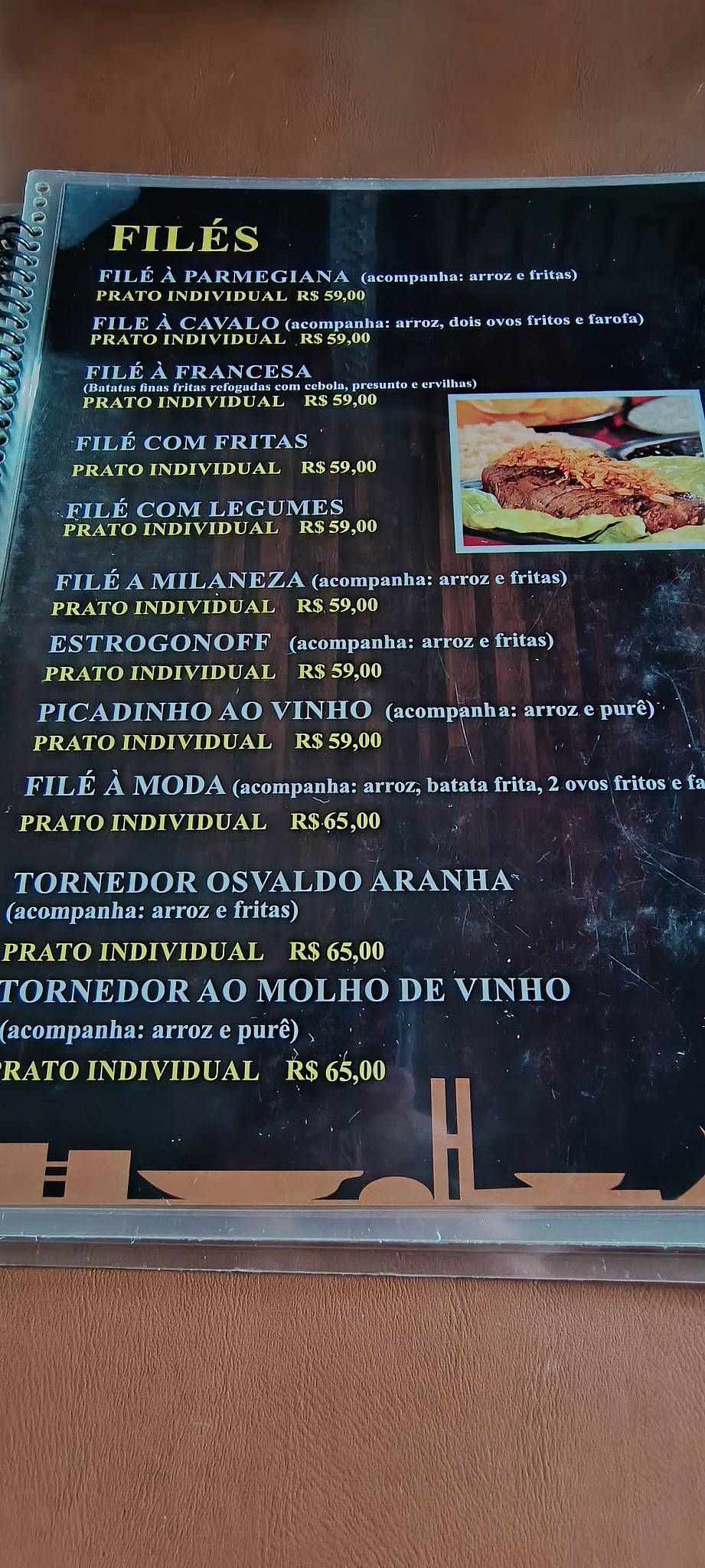 Restaurante Ki-Filé Cavalcante cardápio