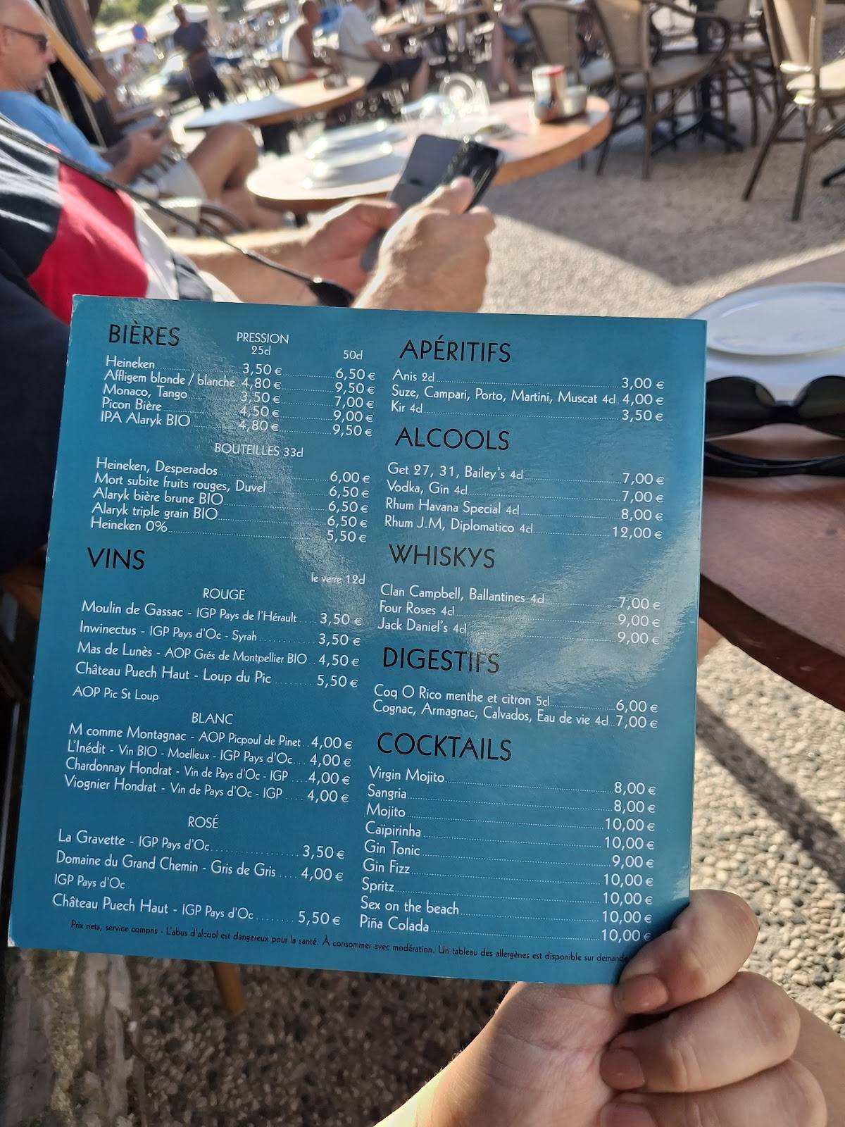 Menu de Brasserie LA RESSOURCE