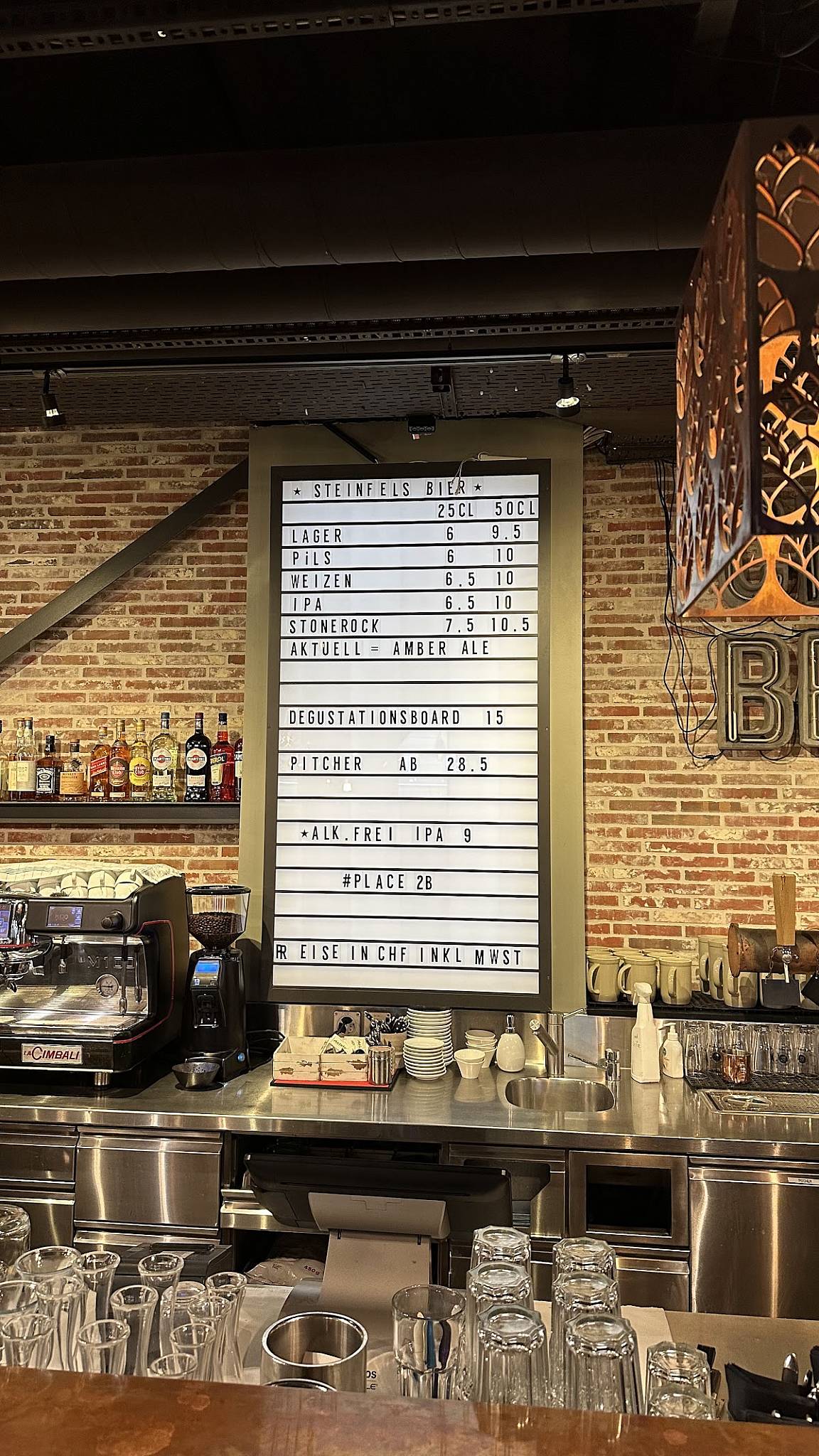 Menu di Brauerei Steinfels 