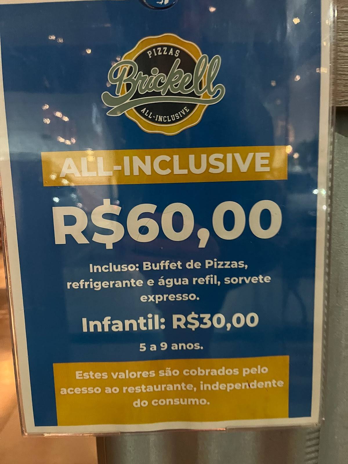 Brickell Pizzas cardápio