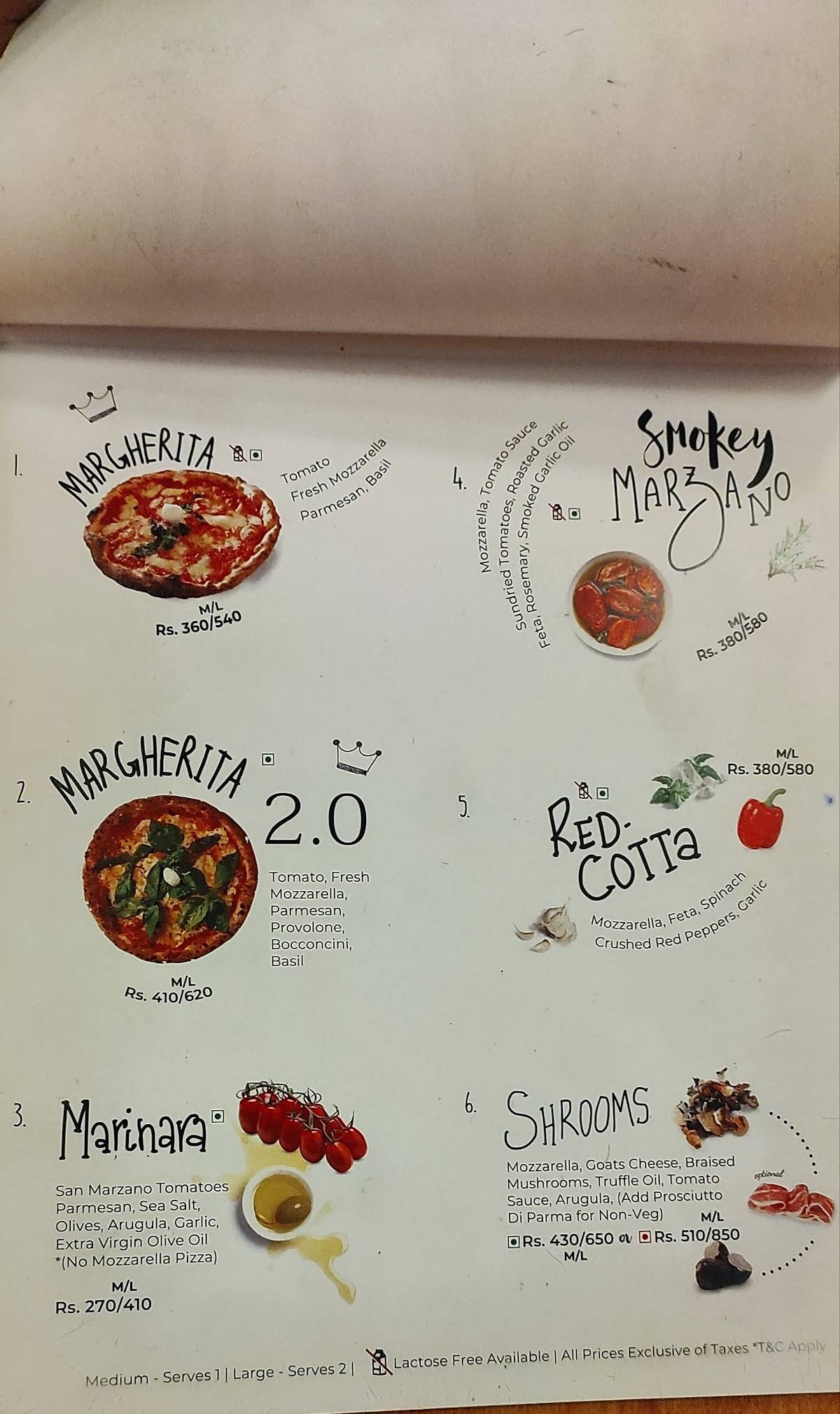 Brik Oven - Neapolitan Style Pizzas (Church Street) menu