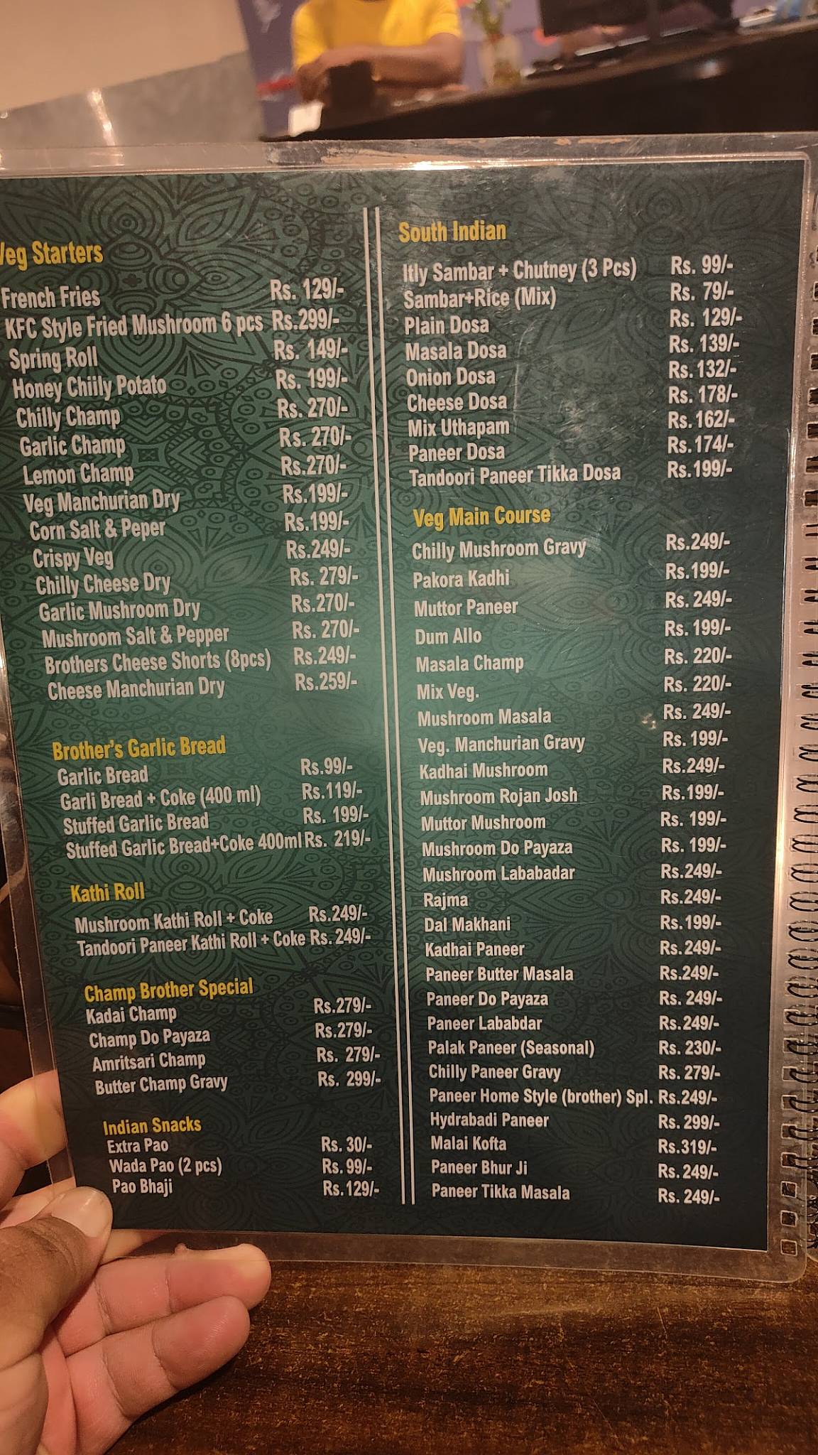 Brother's Food Point menu