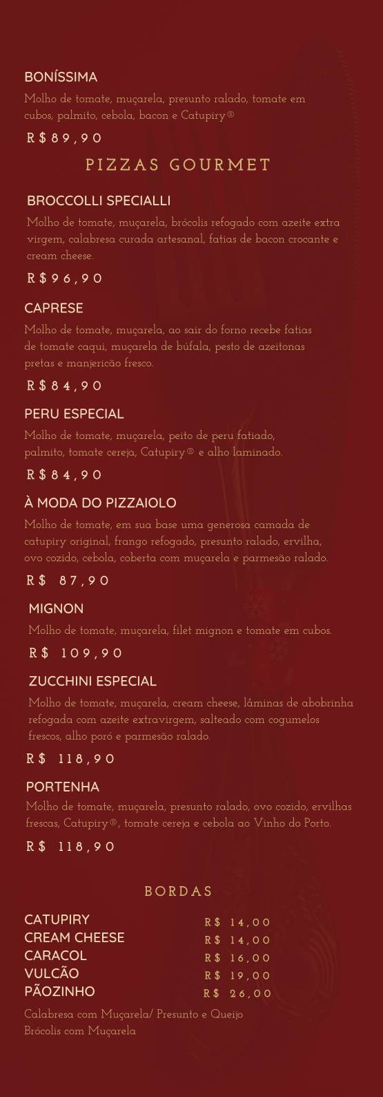 Brunholi Grill & Pizza cardápio