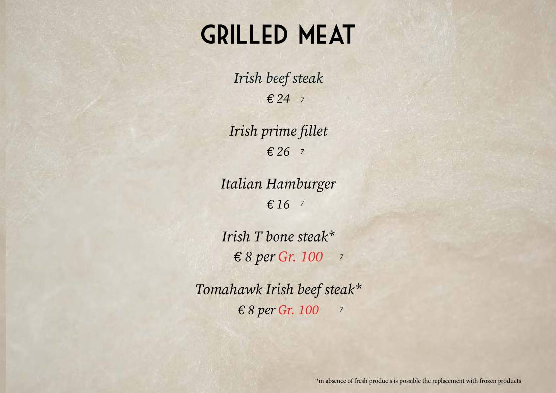 Menu di Buca San Petronio 