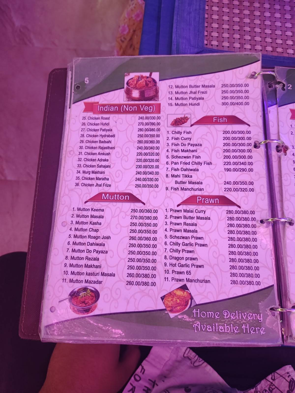 Hotel Neelam Burdwan menu