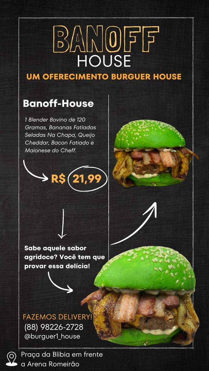 Burguer House cardápio