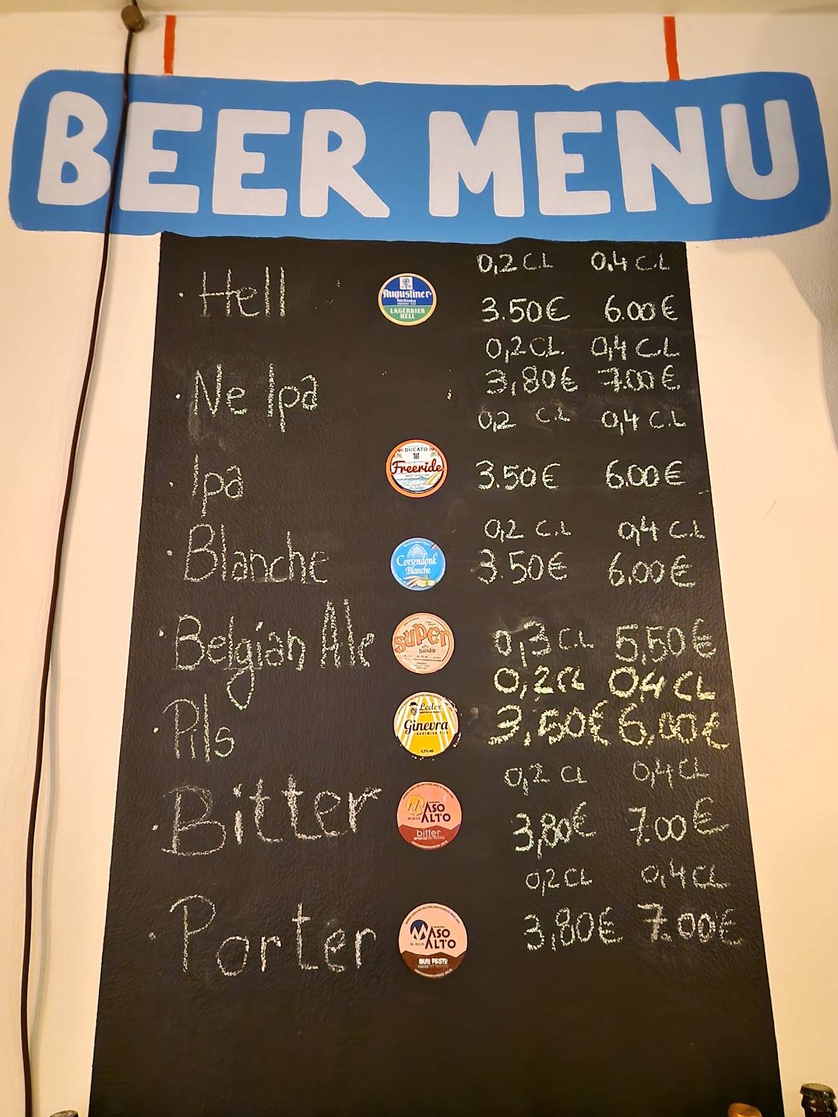 Menu di Busat - pub • beer • food 