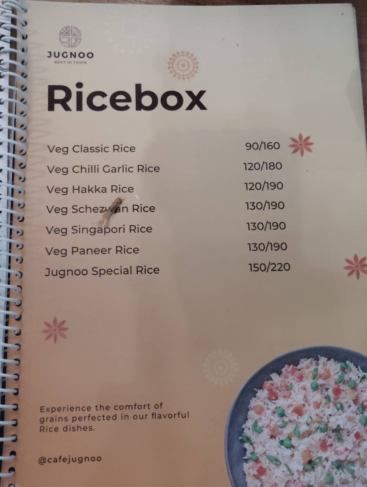 CAFE JUGNOO - Best cafe in jhansi menu