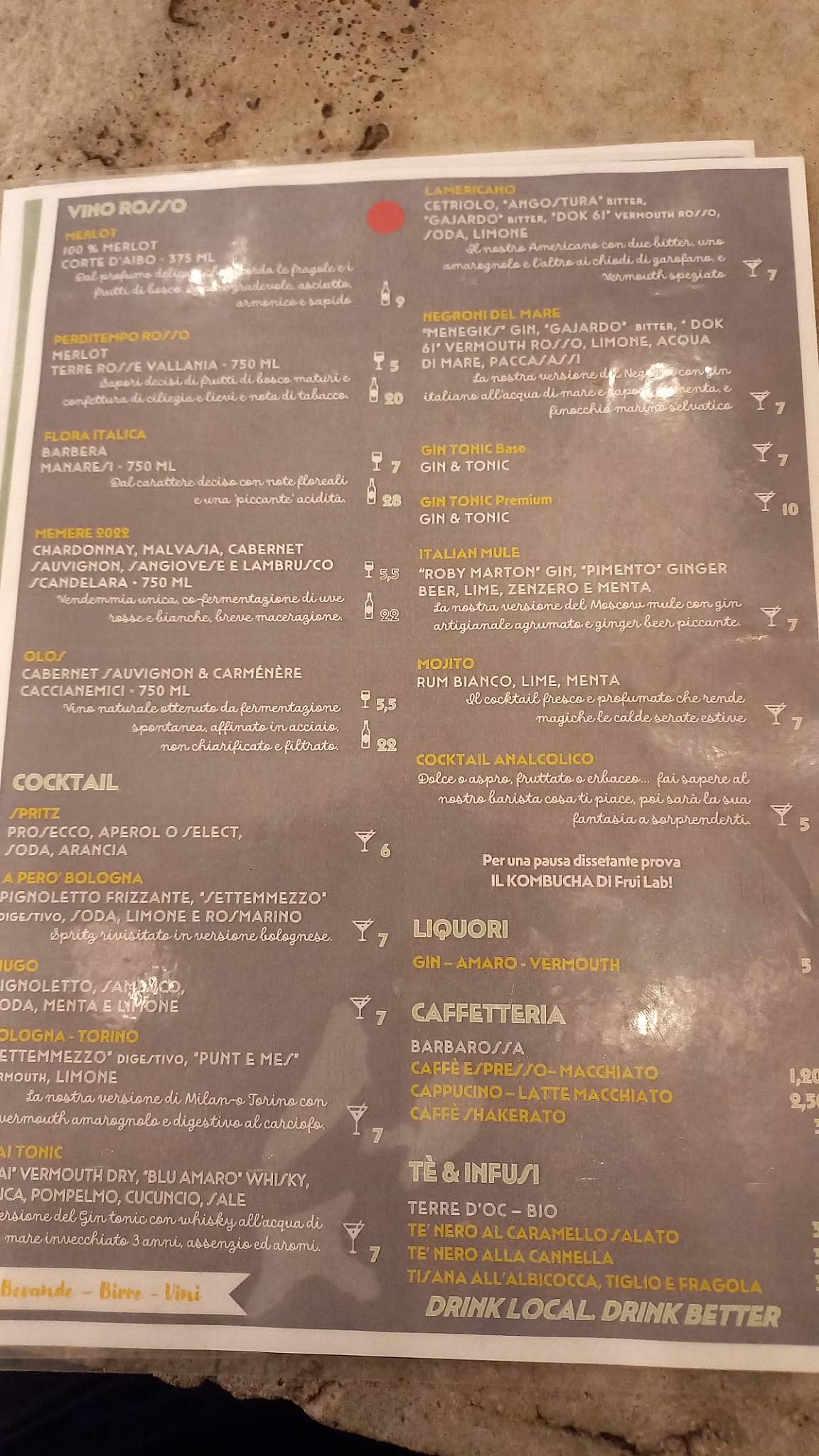 Menu di CARINA - Sfoglia Rina Pasta Bar 