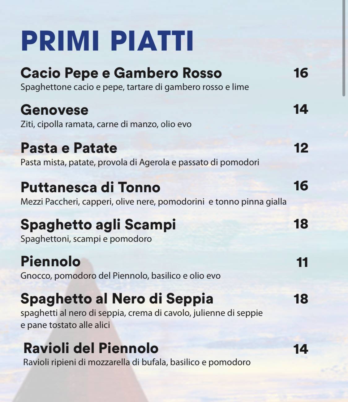 Menu di CASA PIENNOLO 10 