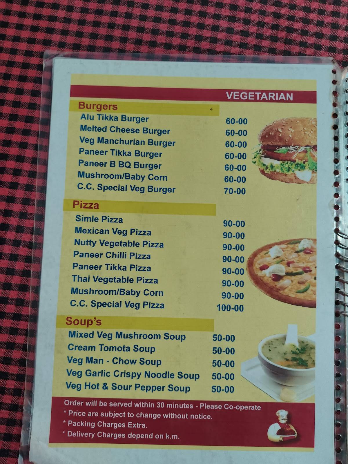 CHEF'S CORNER menu