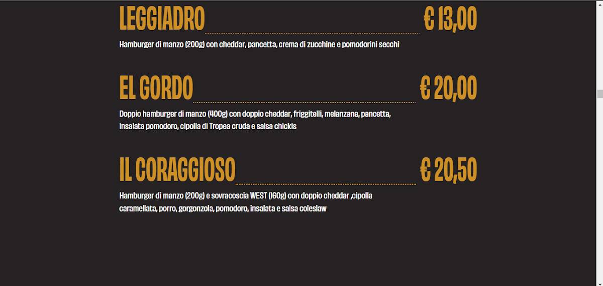 Menu di CHICKIS - POLLO FRITTO Sacile 