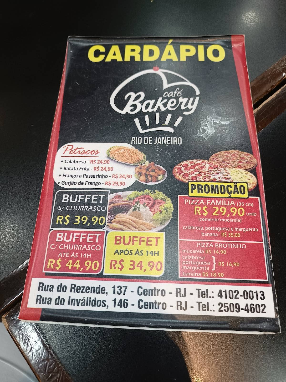 Café Bakery cardápio